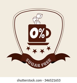 sugar free design, vector illustration eps10 graphic 