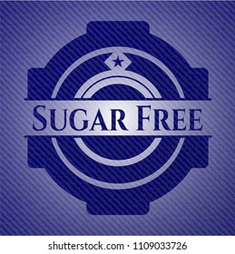 Sugar Free emblem with denim texture