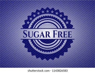 Sugar Free emblem with jean high quality background