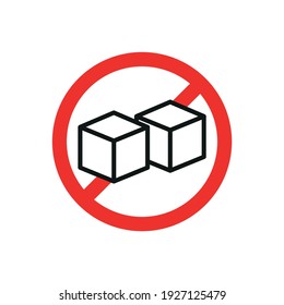 Sugar free food icon. Healthy food image.