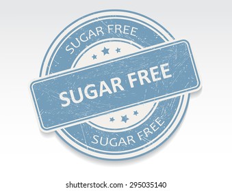 Sugar free grunge rubber stamp.Vector illustration.