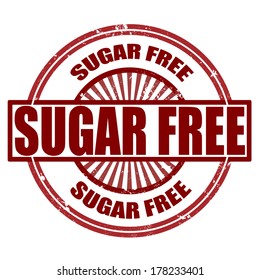 sugar free grunge stamp  vector illustration