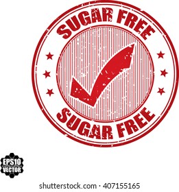 Sugar free grunge stamp.Vector