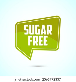 Sugar free icon badge label or sticker. Diabetic icon. No sugar symbol for food packaging