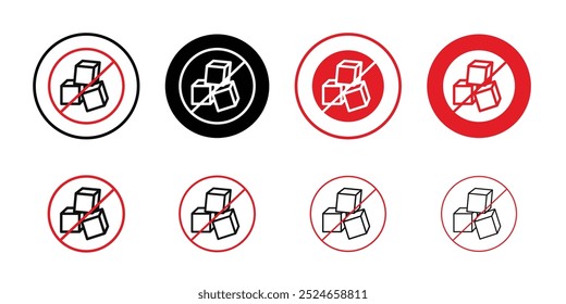 Sugar free icon Collection of flat thin outline vector