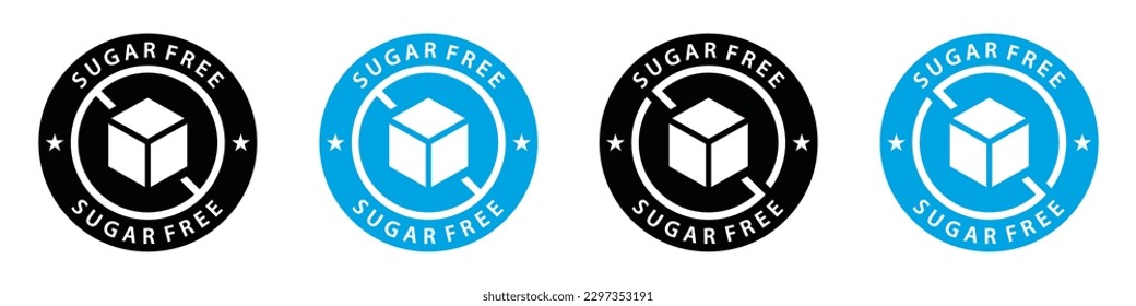 Sugar free icon. Gluten free icon. Non gluten icon, vector illustration