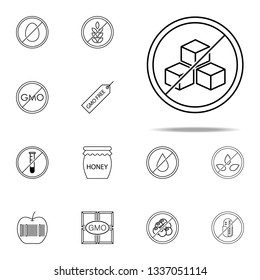 sugar free icon. GMO icons universal set for web and mobile