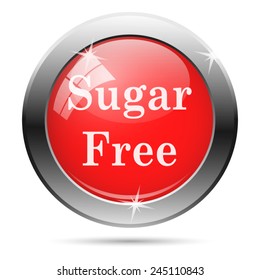 Sugar free icon. Internet button on white background. 