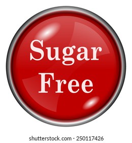 Sugar free icon. Internet button on white background. 