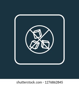 Sugar free icon line symbol. Premium quality isolated unsweetened element in trendy style.