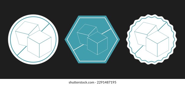 Sugar Free Icon Sign, Editable Stroke.