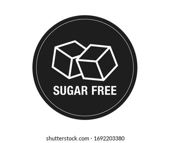 Sugar free icon.  Simple sugar free sign in circle. 