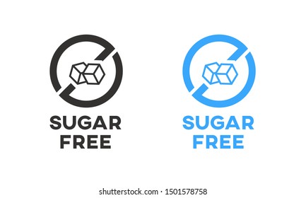 Sugar free icon vector design. Diabetic food mark.