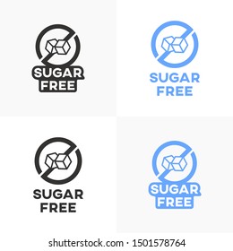 Sugar free icon vector design. Diabetic food mark.