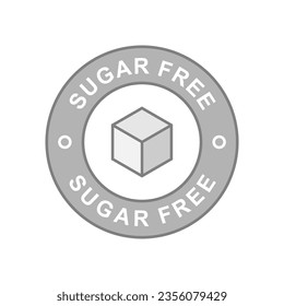 Sugar free icon vector design. Diabetic food mark.