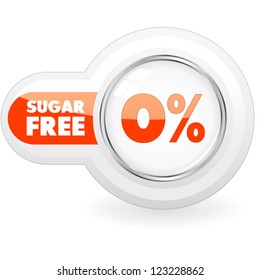 Sugar free icon. Vector Illustration.