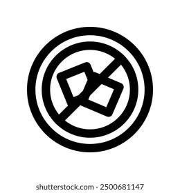 sugar free icon. vector line icon for your website, mobile, presentation, and logo design.