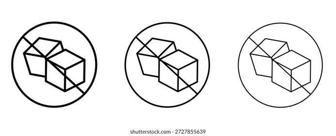 Zucker freies Symbol Vektor Logo Design Template. Bearbeitbare Strichgrafiken.