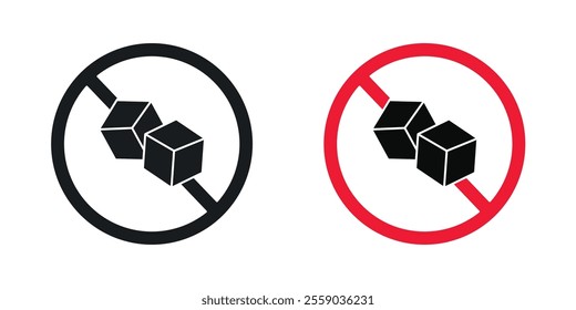 Sugar free icons in black and colored version