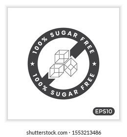 Sugar free icons, can be used to label your product