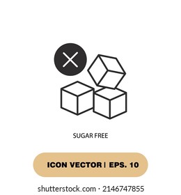 sugar free icons  symbol vector elements for infographic web