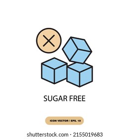 sugar free icons  symbol vector elements for infographic web