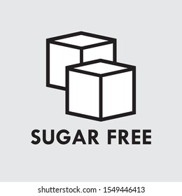 Sugar Free Label flat vector icon