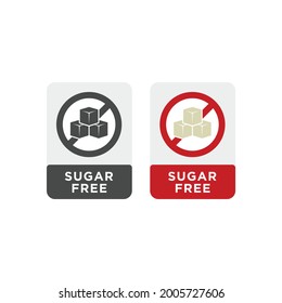 Sugar free label icon vector template. Vector blue sugar free food symbol