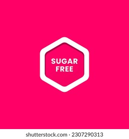 Sugar free label or Sugar free icon vector isolated in flat style. Sugar free label for product packaging design element. Simple sugar free icon for packaging design element.