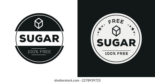 (Sugar free) label sign, vector illustration.