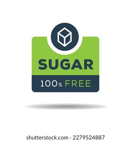 (Sugar free) label sign, vector illustration.