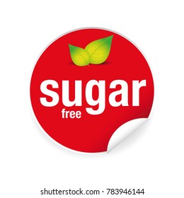Sugar free label tag sticker vector