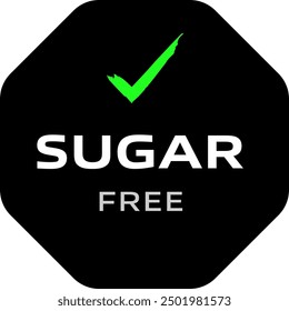 Sugar Free label vector icon