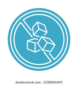 Sugar free linear icon, sign.