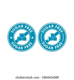 Sugar free logo template illustration. suitable for used product label
