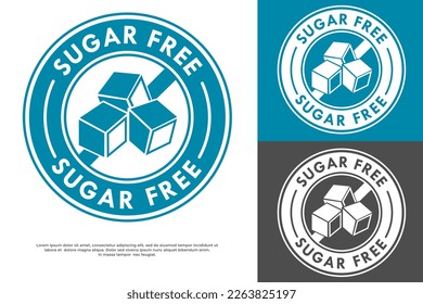 sugar free logo template illustration. suitable for package product