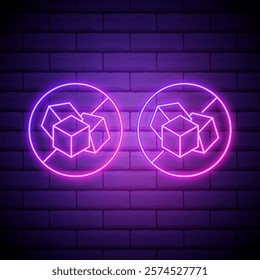 sugar free neon style icon. Simple thin line, outline vector of gmo icons for ui and ux, website or mobile application.