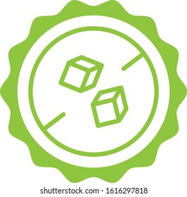 
sugar free outline green icon