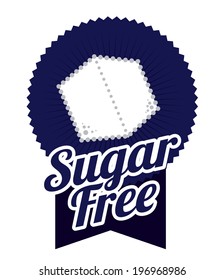 Sugar free over white background, vector illustration