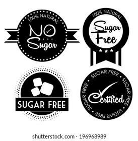 Sugar free over white background, vector illustration