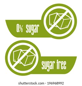 Sugar free over white background, vector illustration