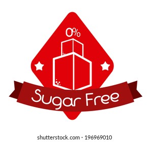 Sugar free over white background, vector illustration
