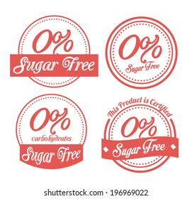 Sugar free over white background, vector illustration