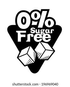 Sugar free over white background, vector illustration