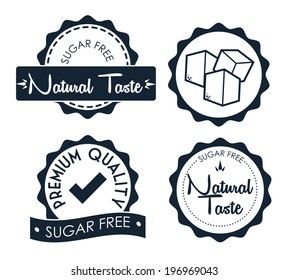 Sugar free over white background, vector illustration