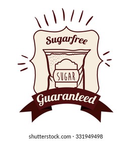 sugar free product design, vector illustration eps10 graphic 