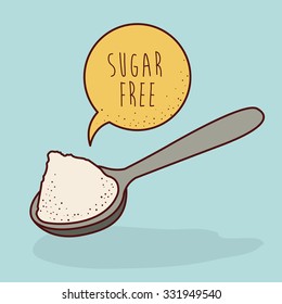 sugar free product design, vector illustration eps10 graphic 