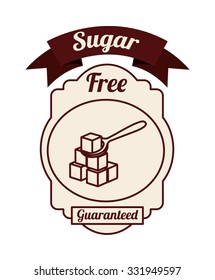 sugar free product design, vector illustration eps10 graphic 