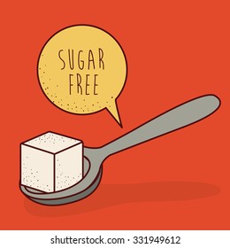 sugar free product design, vector illustration eps10 graphic 