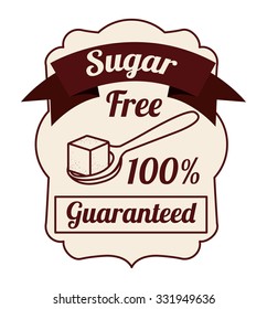 sugar free product design, vector illustration eps10 graphic 
